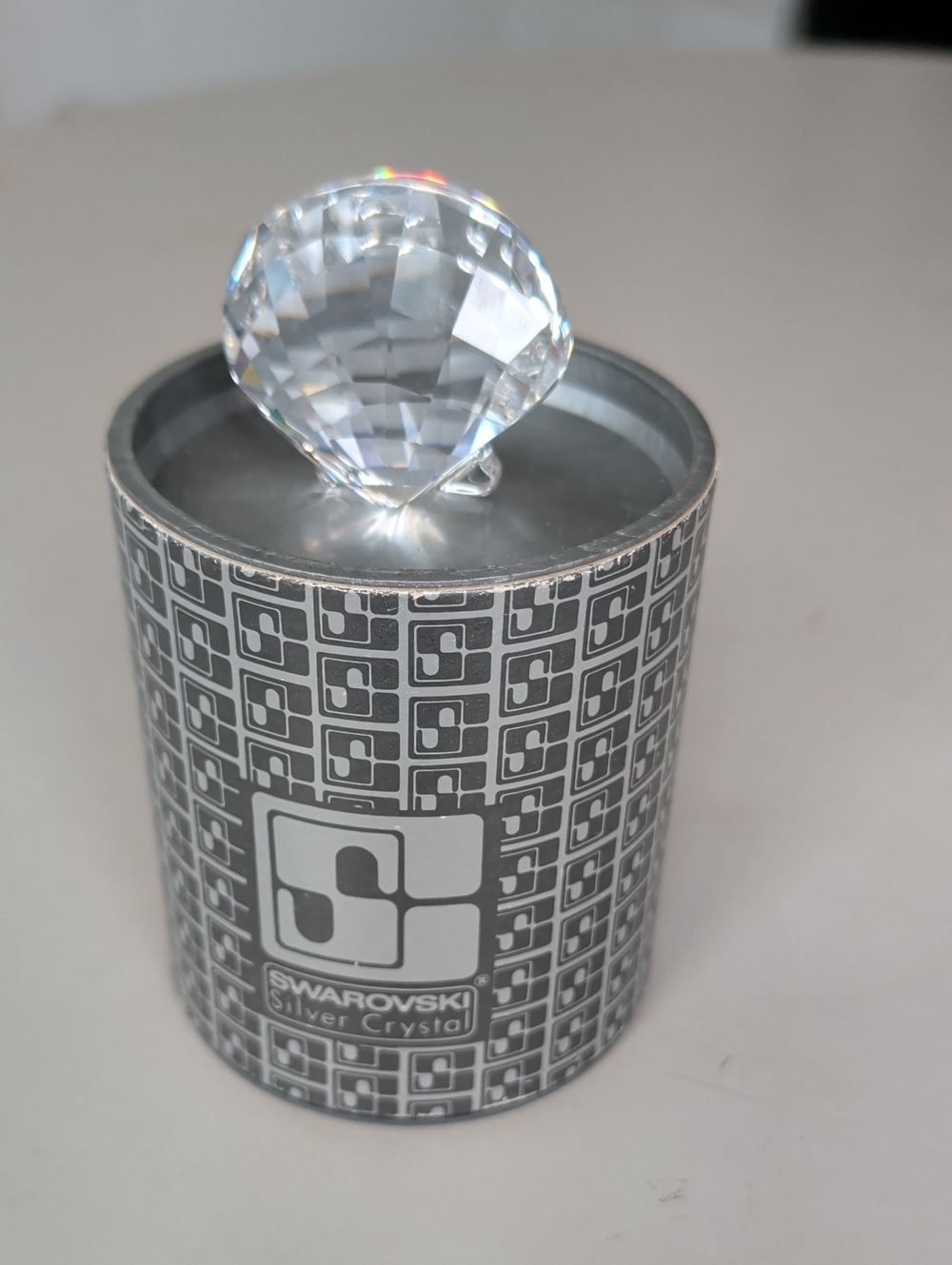 Swarovski Clear Faceted Silver Crystal Shell Paperweight